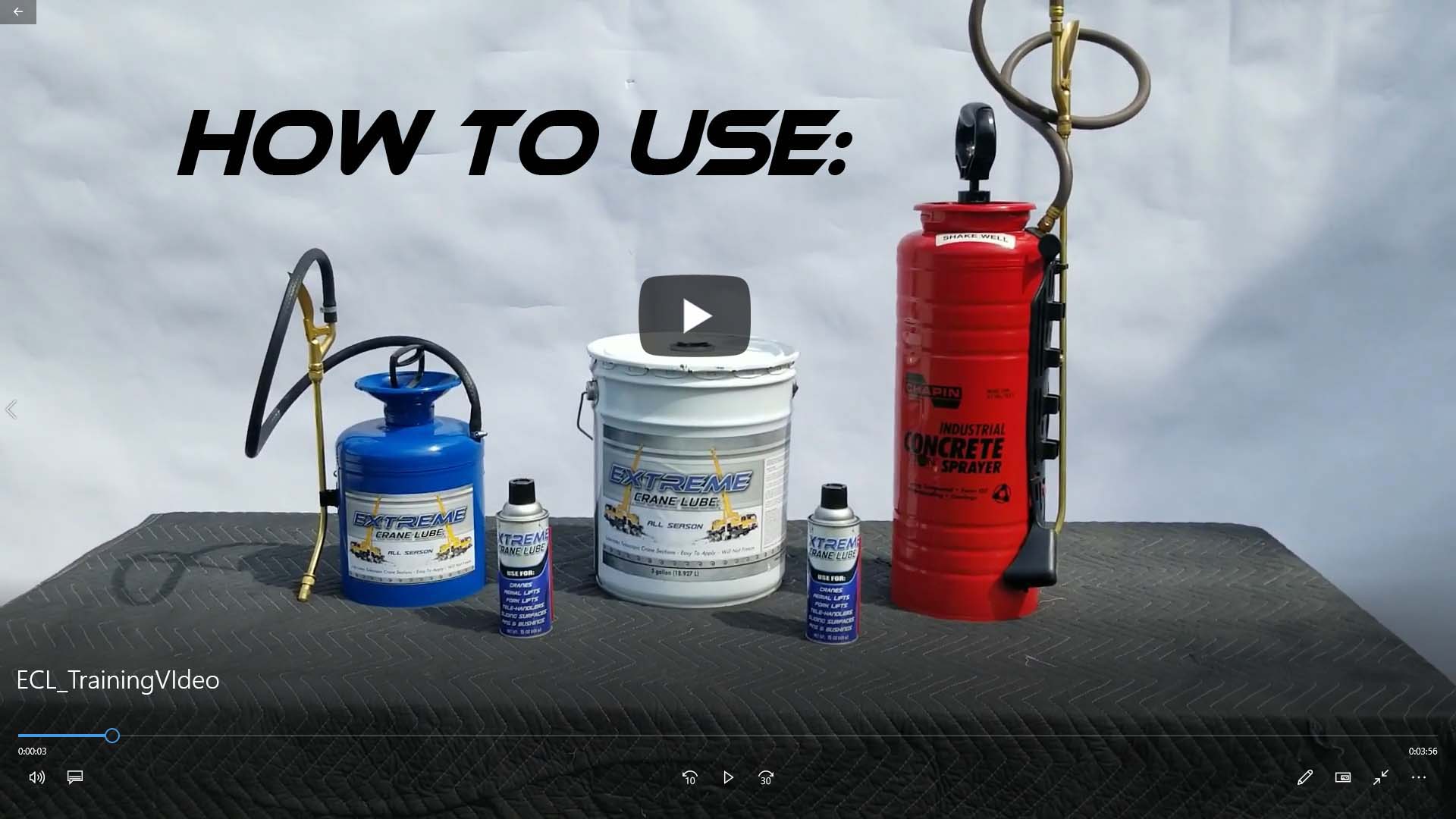 Extreme Crane Lube - How To Use CHAPIN Pump Sprayers